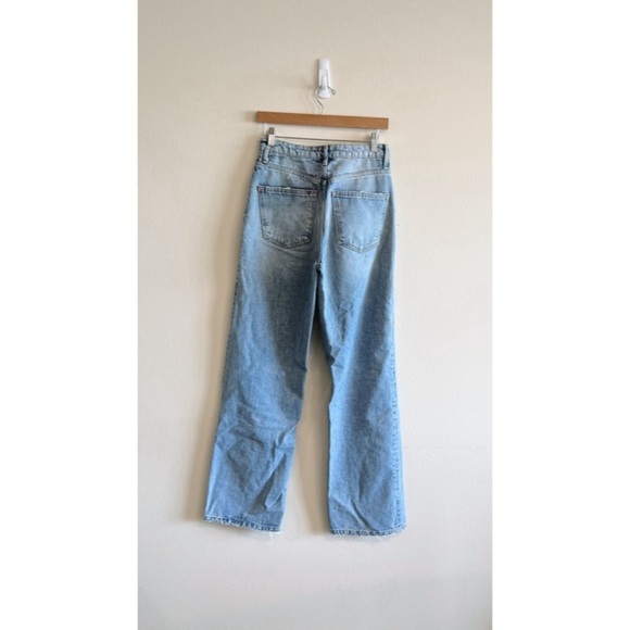 BDG Lightwash High Waisted Raw Hem Wide Leg Jean 27 - Picture 3 of 10